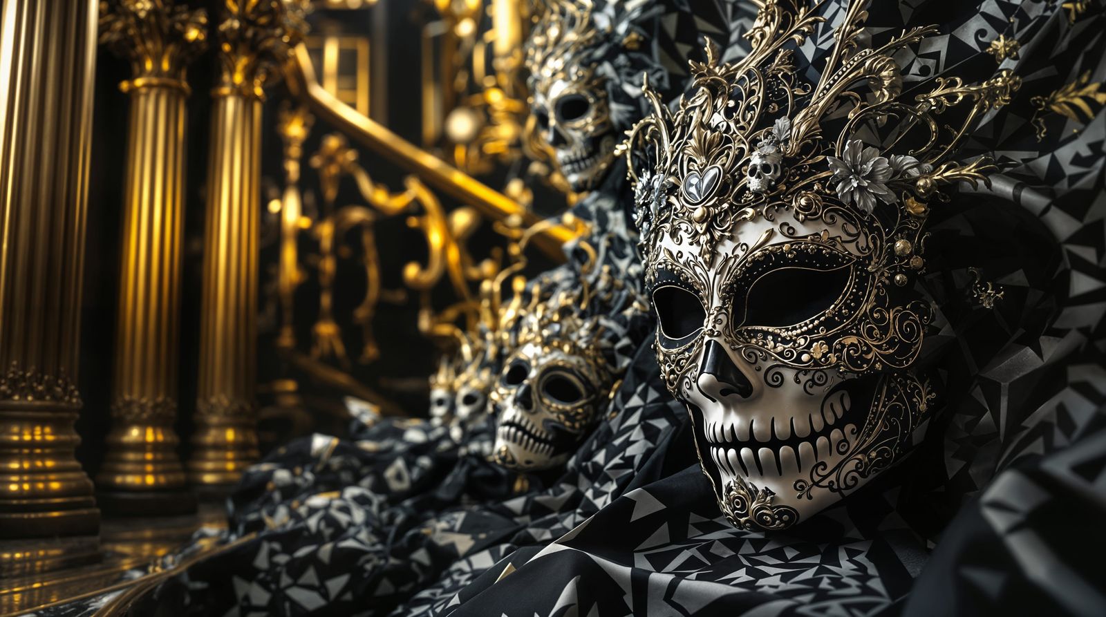 Baroque Masks in a Gilded Labyrinth