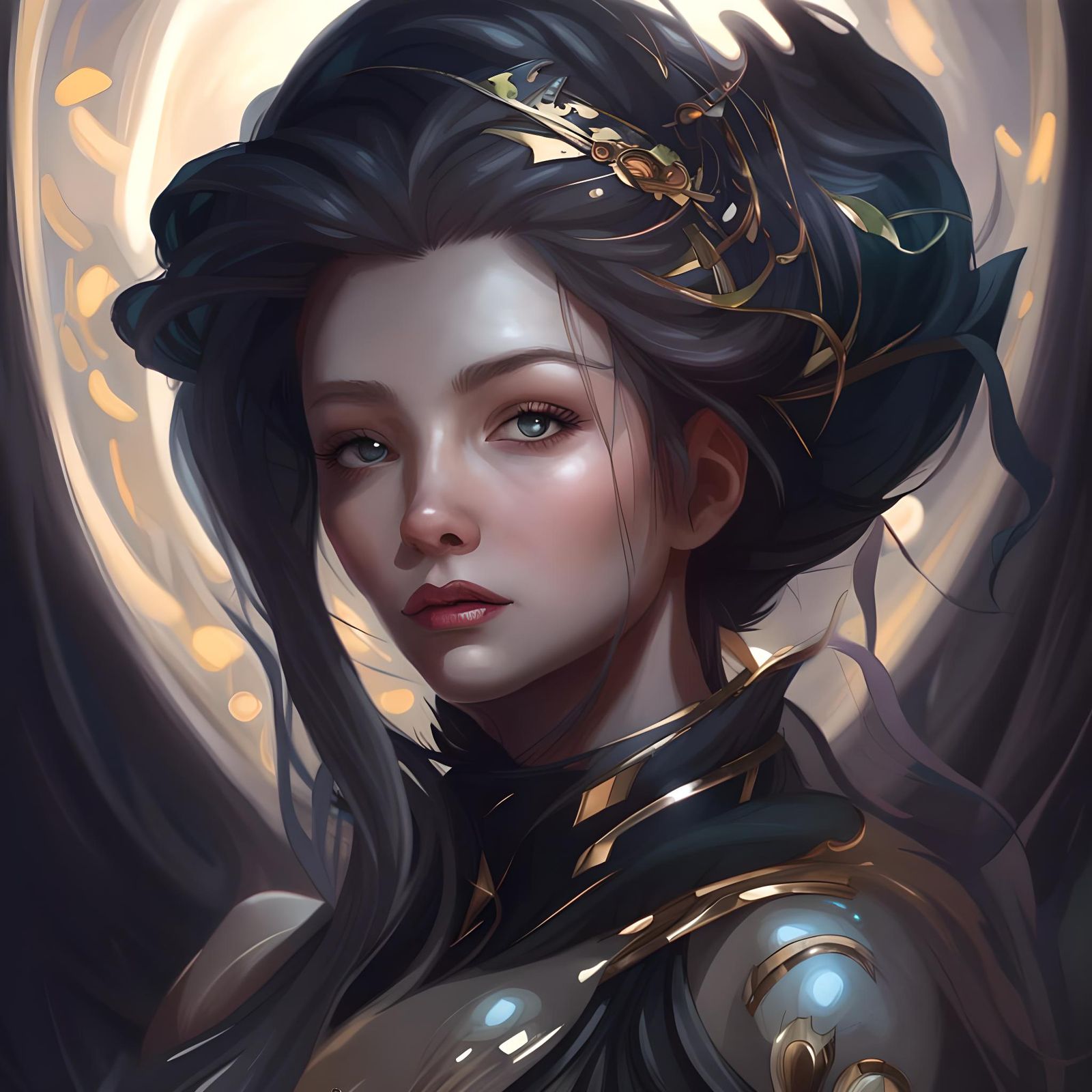 Mantis Suit Female in Rococo Digital Art