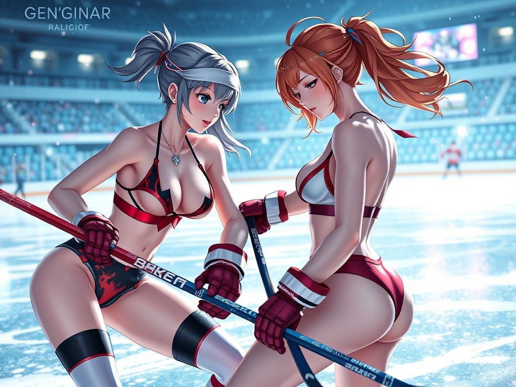 Anime women ice hockey players