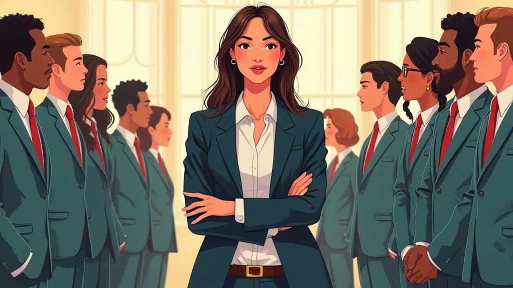 Empowered Woman in Business: Animated Illustration