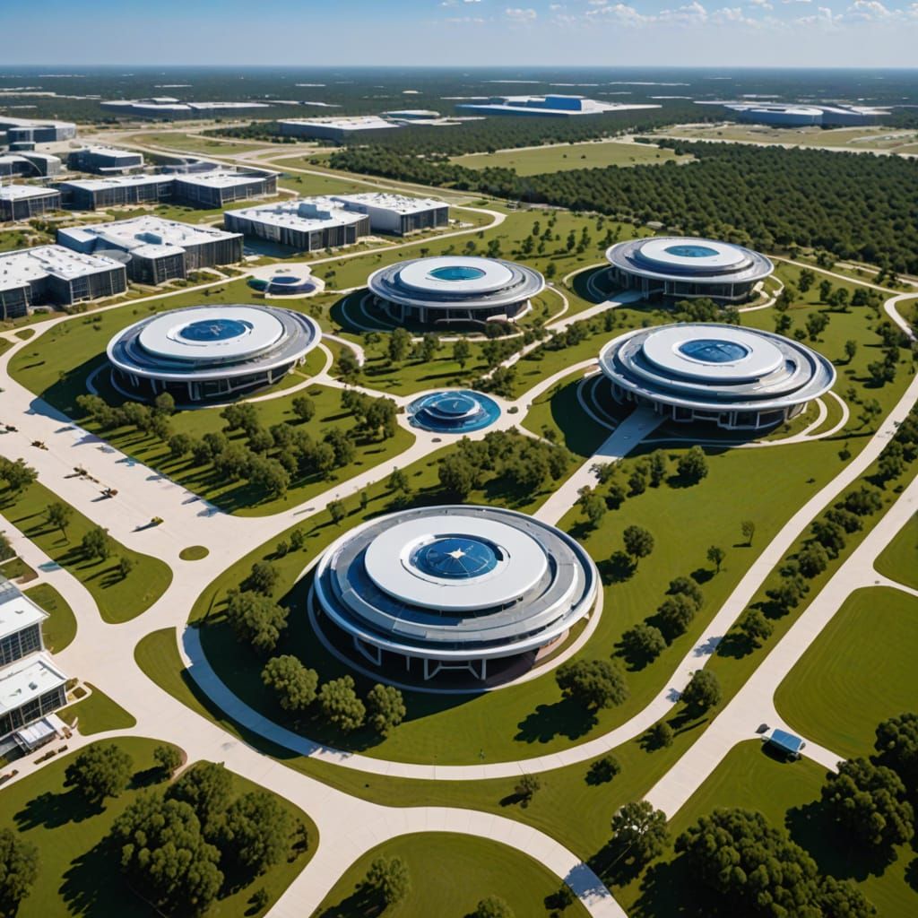 Modern Spaceport Campus in Starport Texas