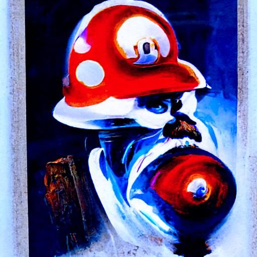 Mario as Oil Painting by James Gurney