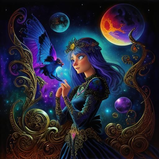 Galactic Moonscape in Gothic Romanticism