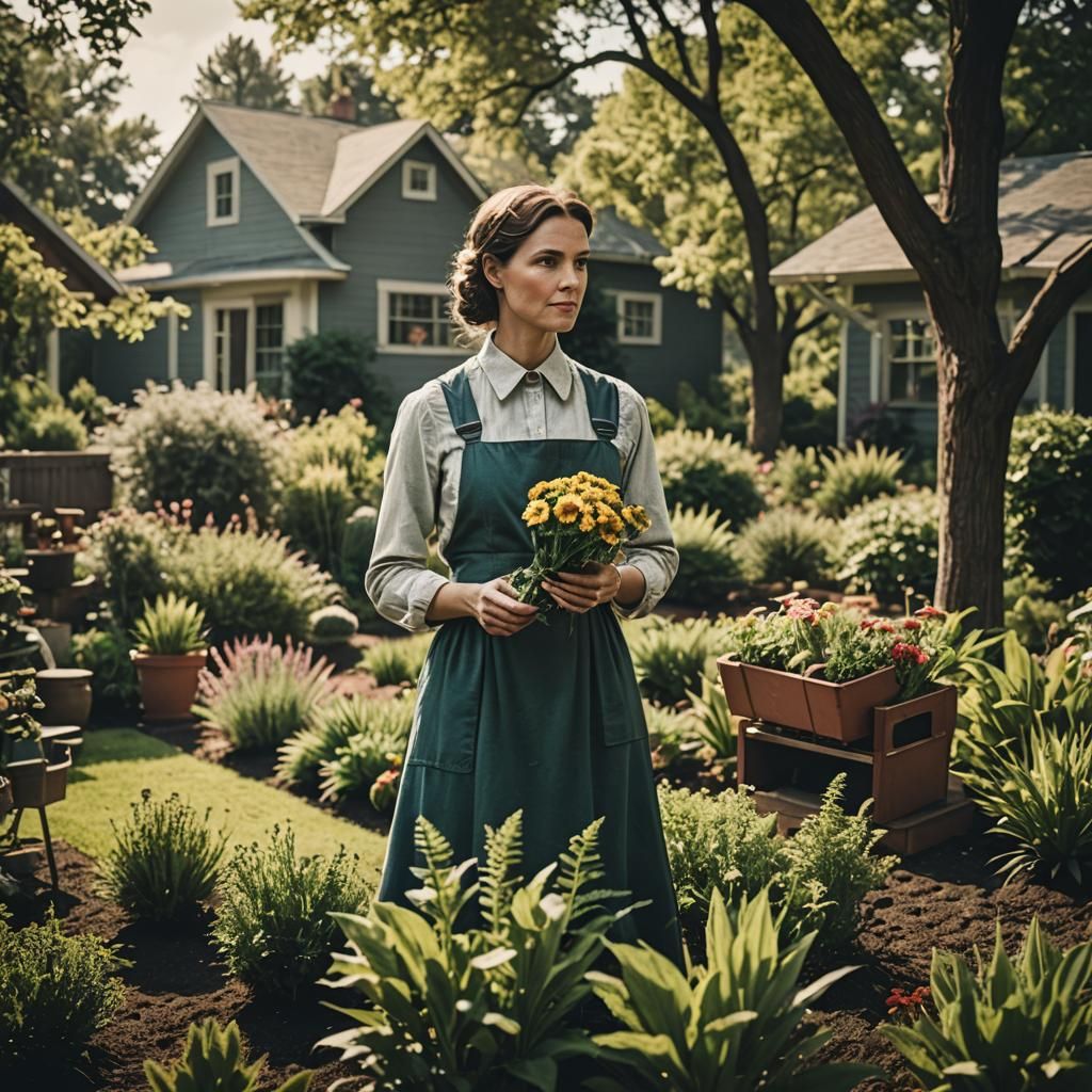 Cinematic Portrait of Modern Homemaker and Homeschooler