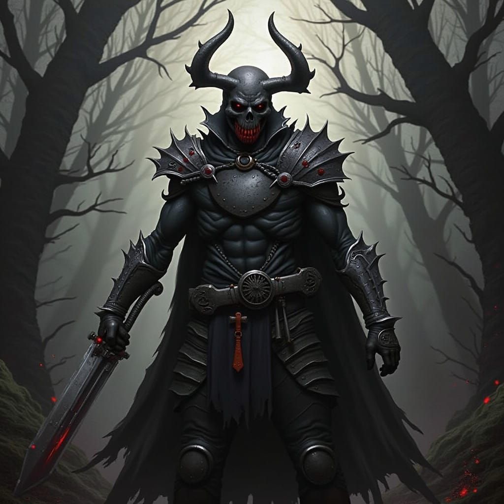 Dark Fantasy Landscape in a Grimdark Aesthetic