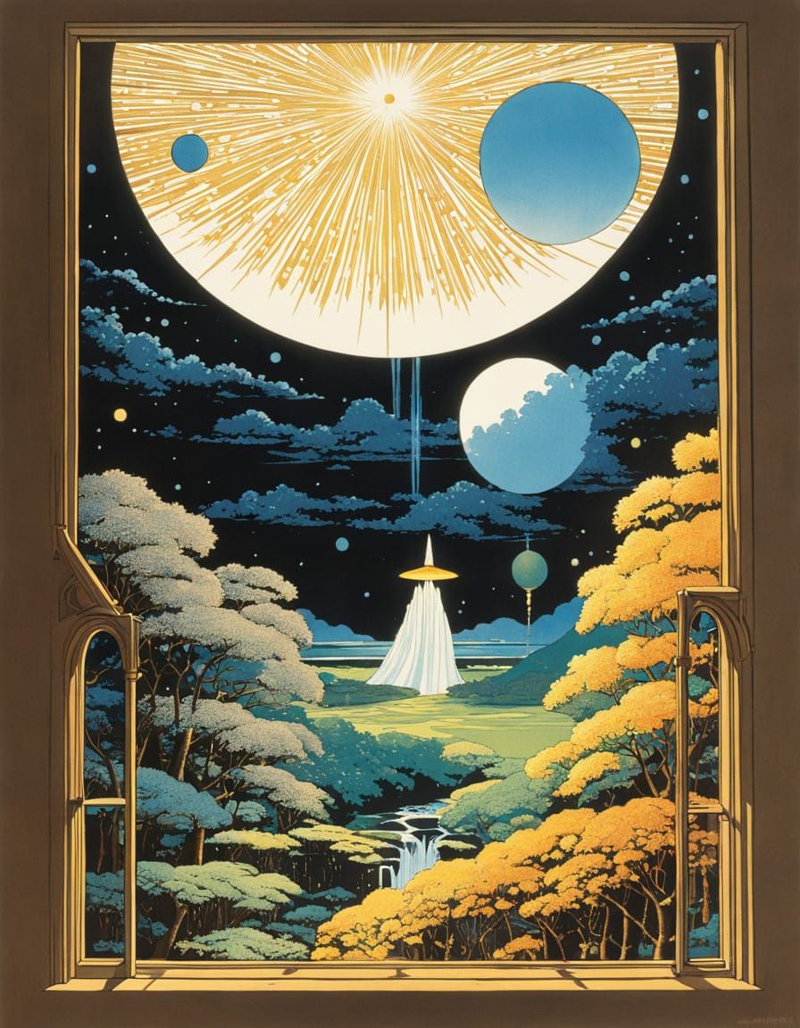 contrasting, early 1970s, starched