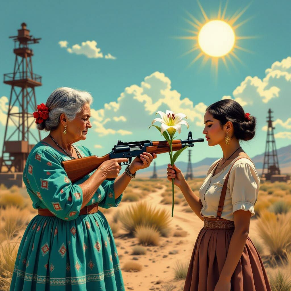 Redneck Woman Confronts Latina Woman with Rifle and Lily