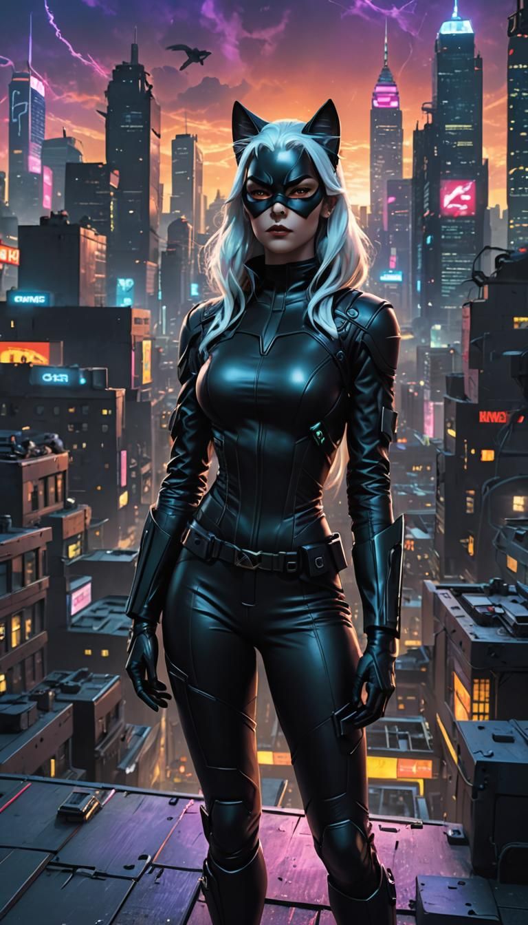 Black Cat in Cyberpunk Marvel Universe