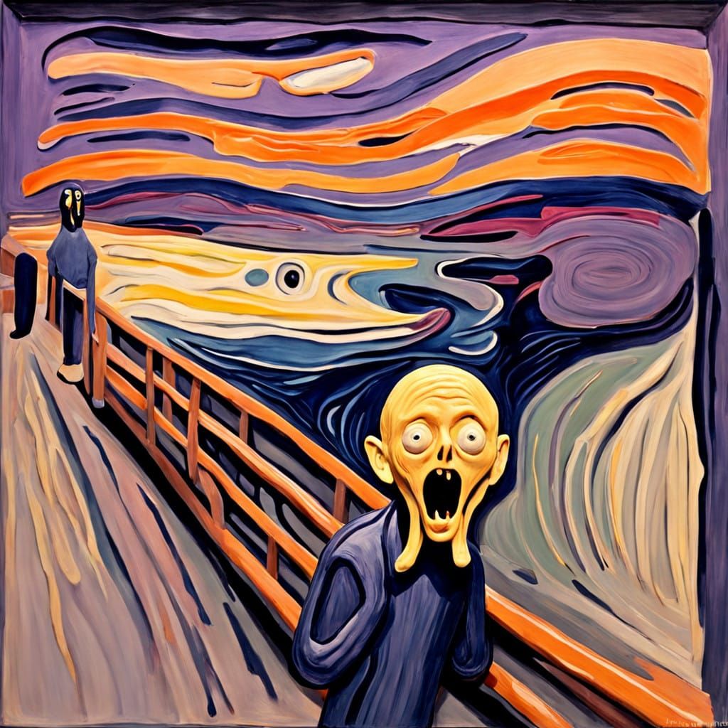 Vibrant Claymation Version of The Scream
