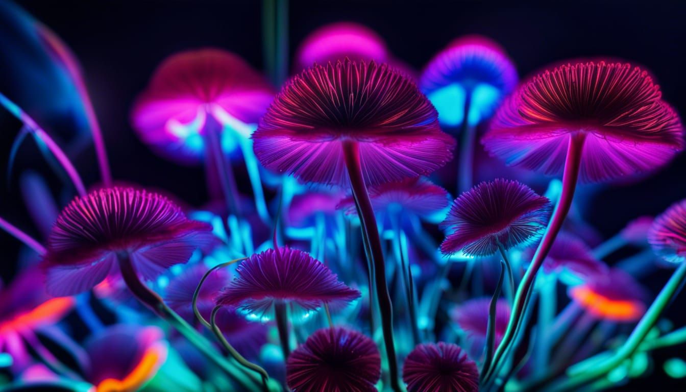 Bioluminescent Flowers: Neon Macro Photography