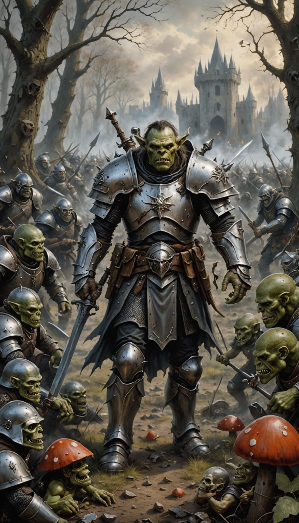 Medieval Warrior Shows Compassion to Fairy in Grimy Armor