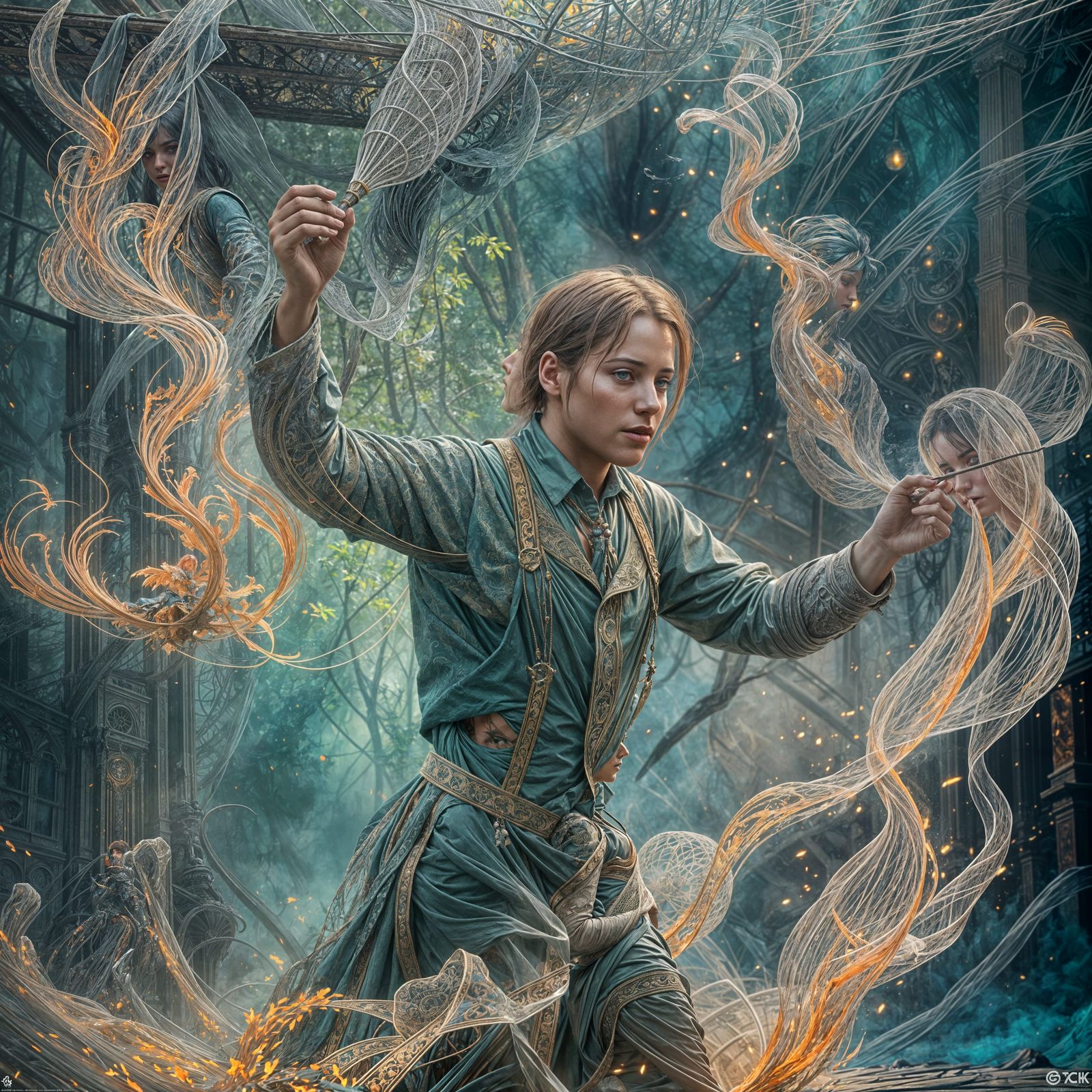 Catching Smoke: Hyperdetailed Concept Art in Orange and Teal