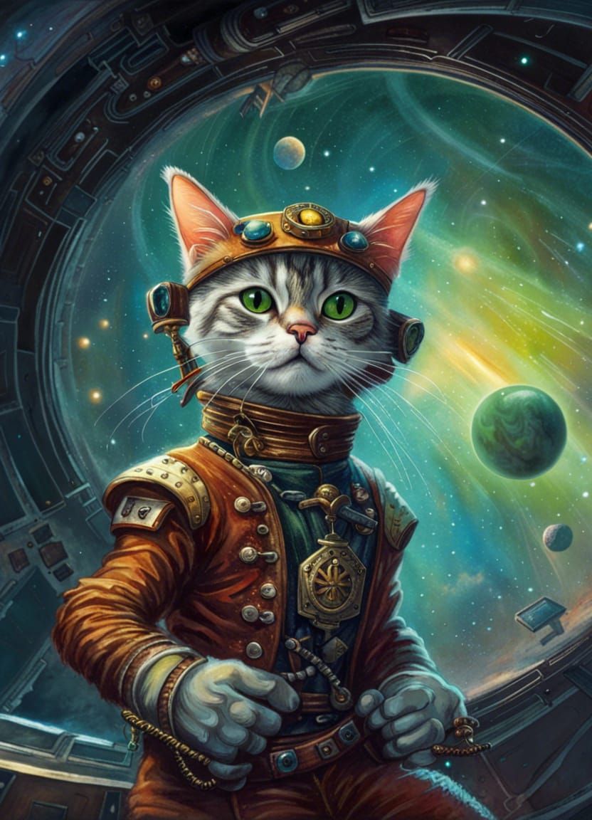 A space pirate cat