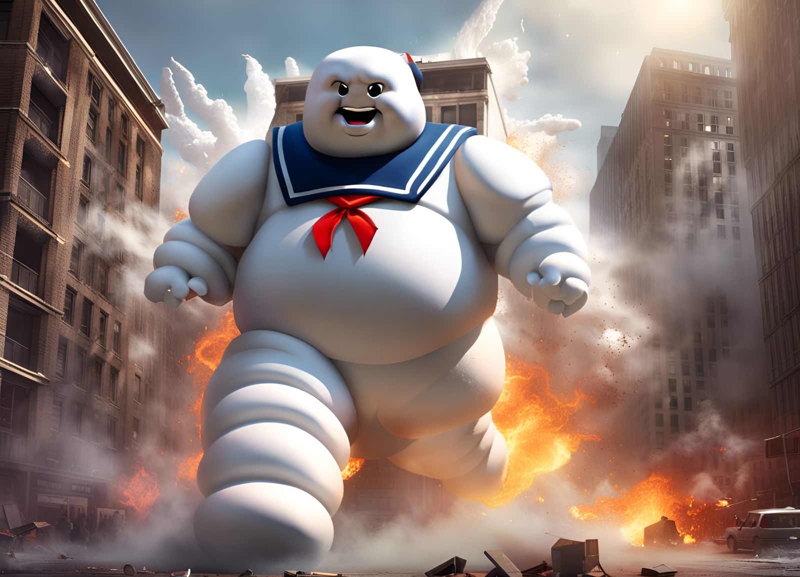 Giant Stay Puft Godzilla