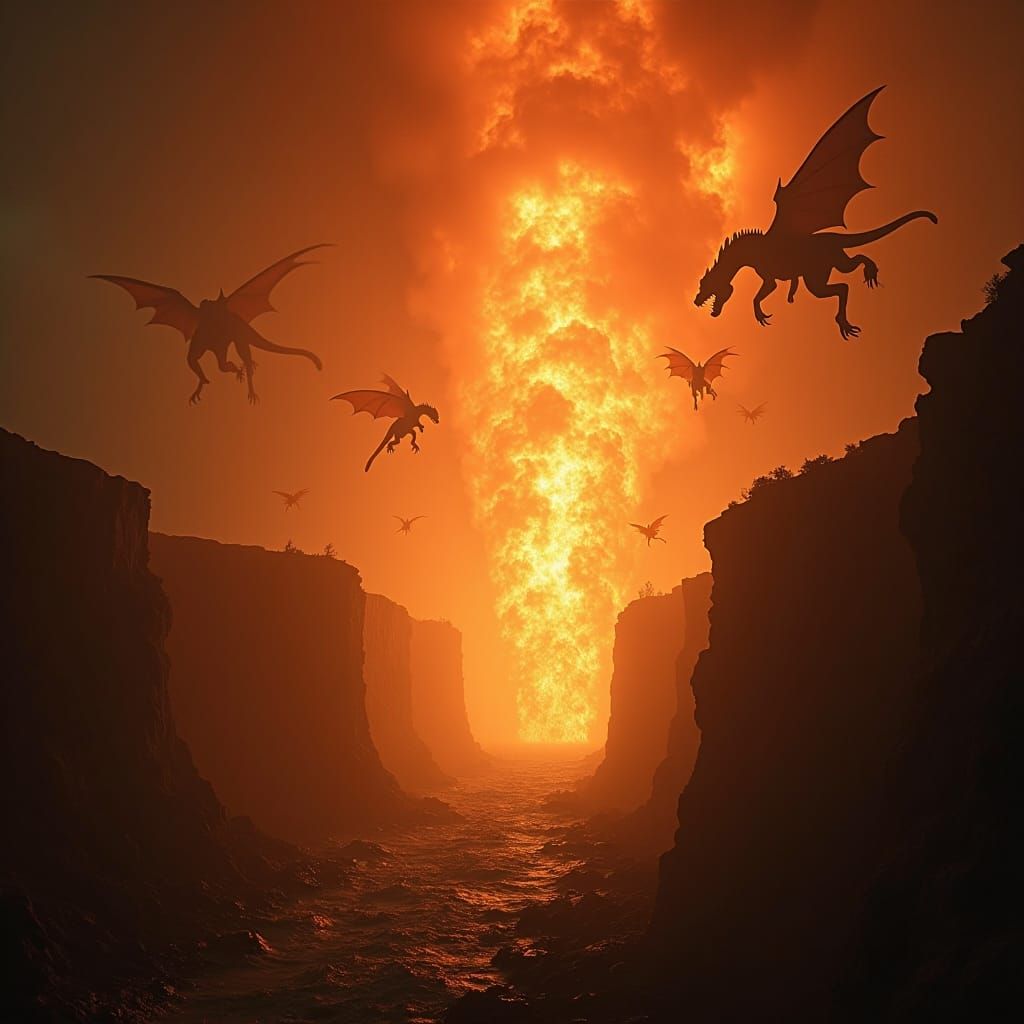 Epic Dragon Birth From Earth's Core: Cinematic Still