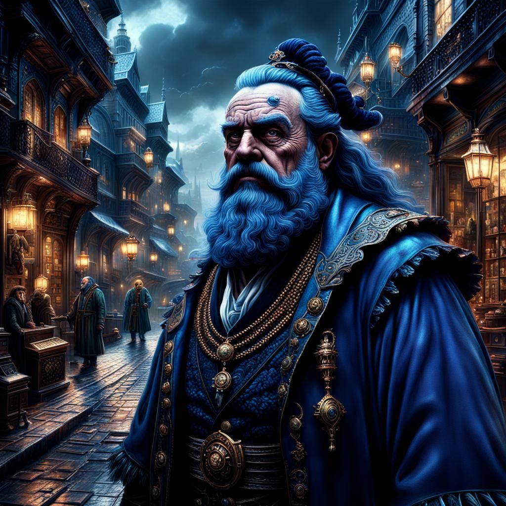 Dramatic Bluebeard Scene in Digital Matte Painting Style