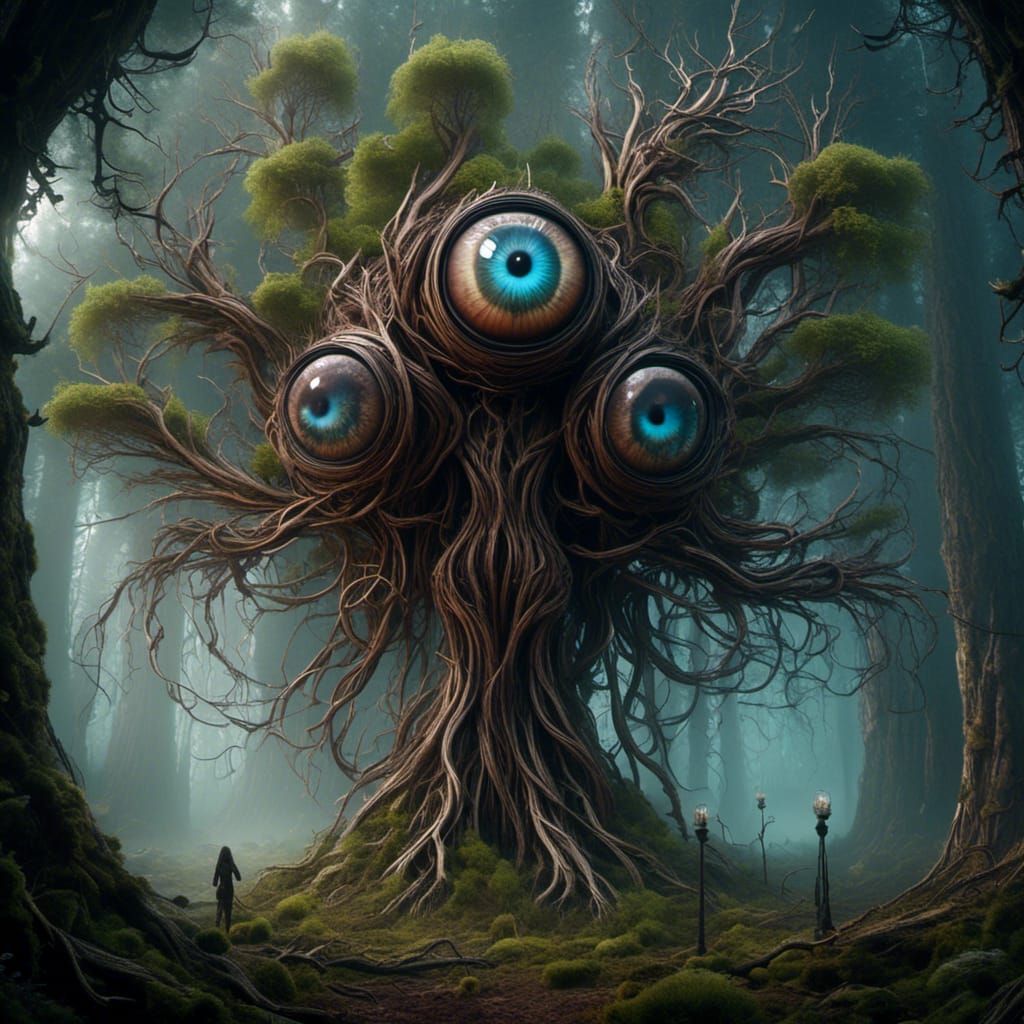 Floating Magical Eyeball in Ethereal Realm