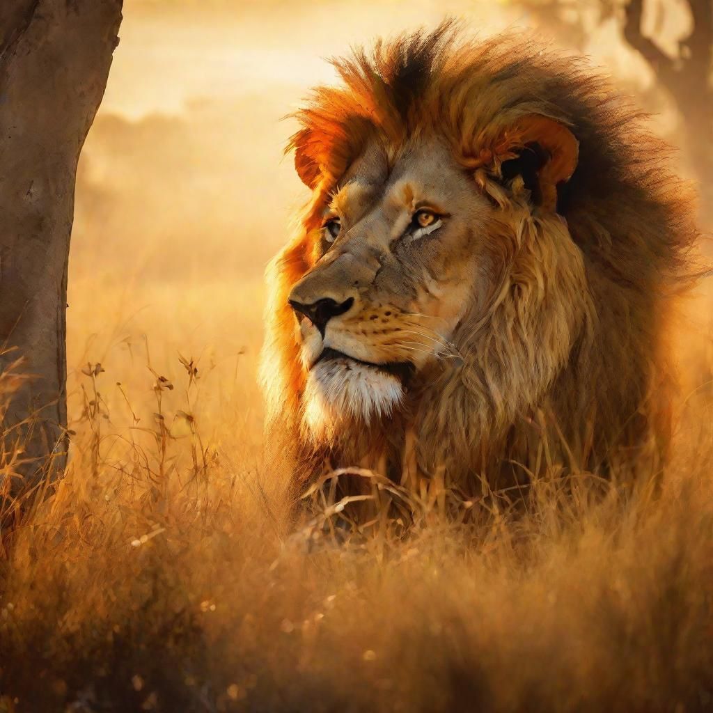Golden Hue Lion