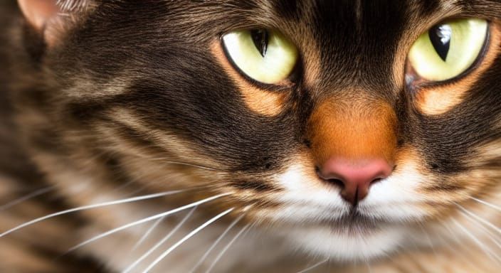 Epic Feline Encounter in Vibrant, High-Contrast Color