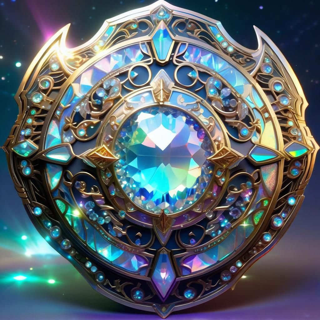 Holographic Crystal Armor with Sparkling Light