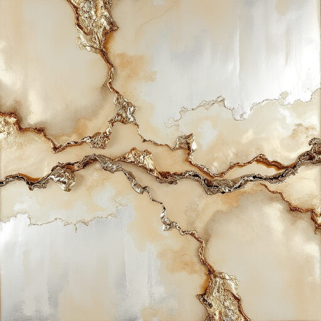Luminous Beige Lustrous Abstract Masterpiece