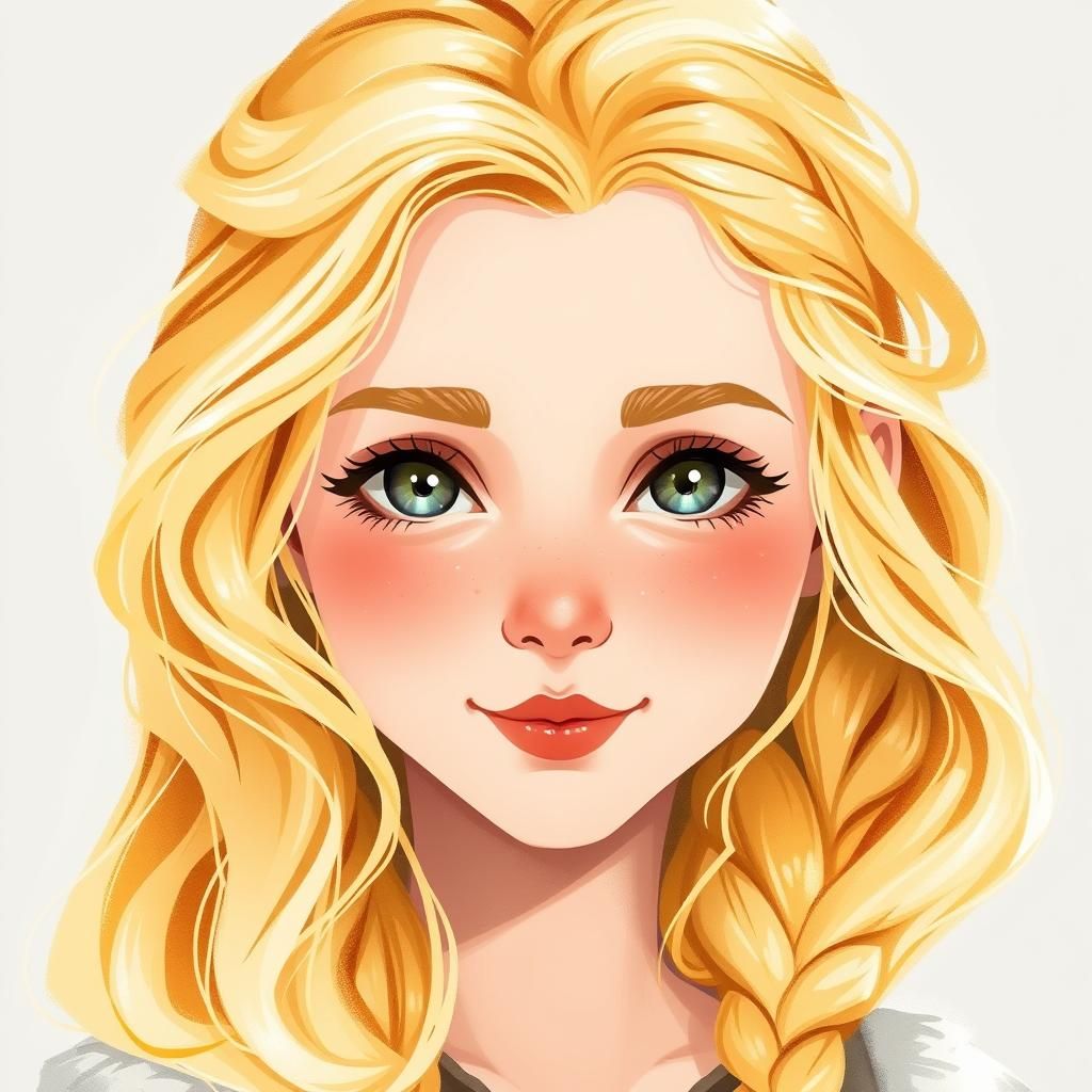 Nordic Viking Woman Portrait in Digital Art Style