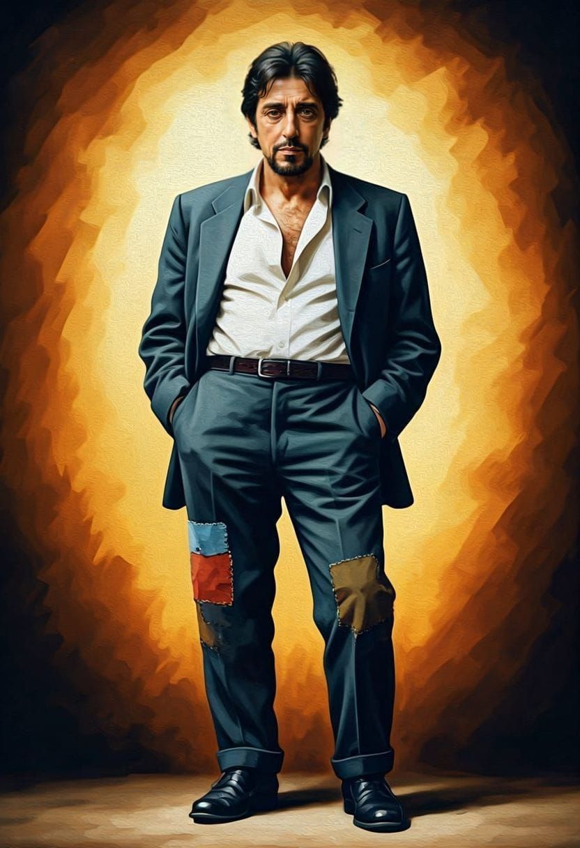 Al Pacino with patched chino