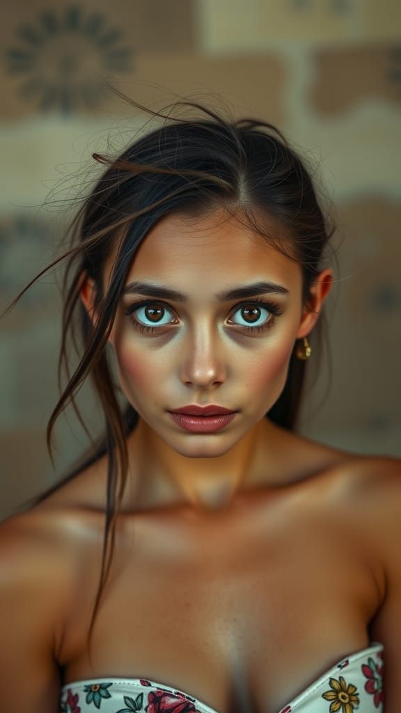 Striking Portrait of a Woman with Innocent Eyes