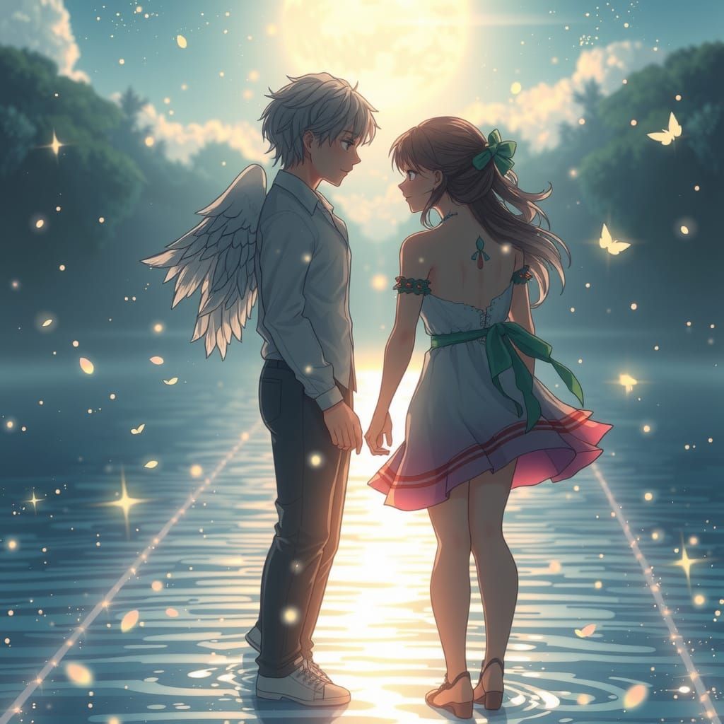 Romantic Couple in Elysian Dreamscapes