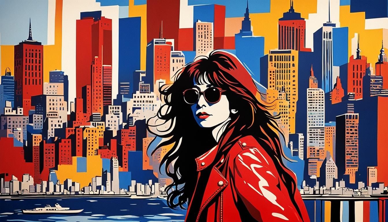 Kate Bush at CBGB's, Matisse Style Abstract Art