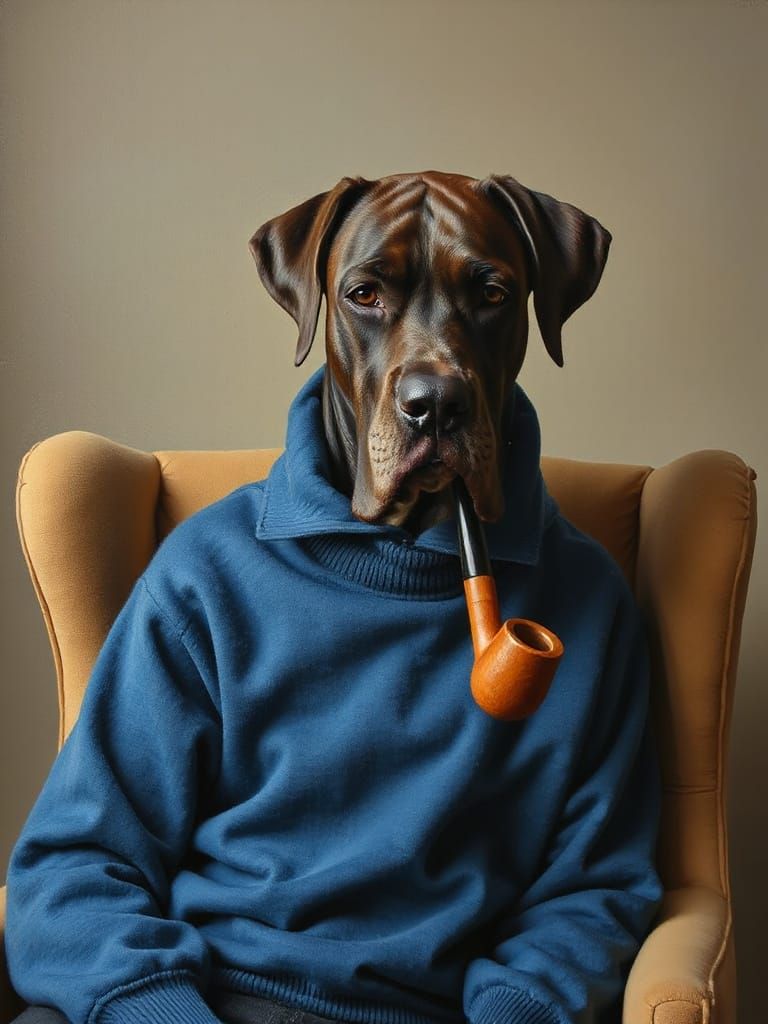 A Gentle Giant in Studio Attire