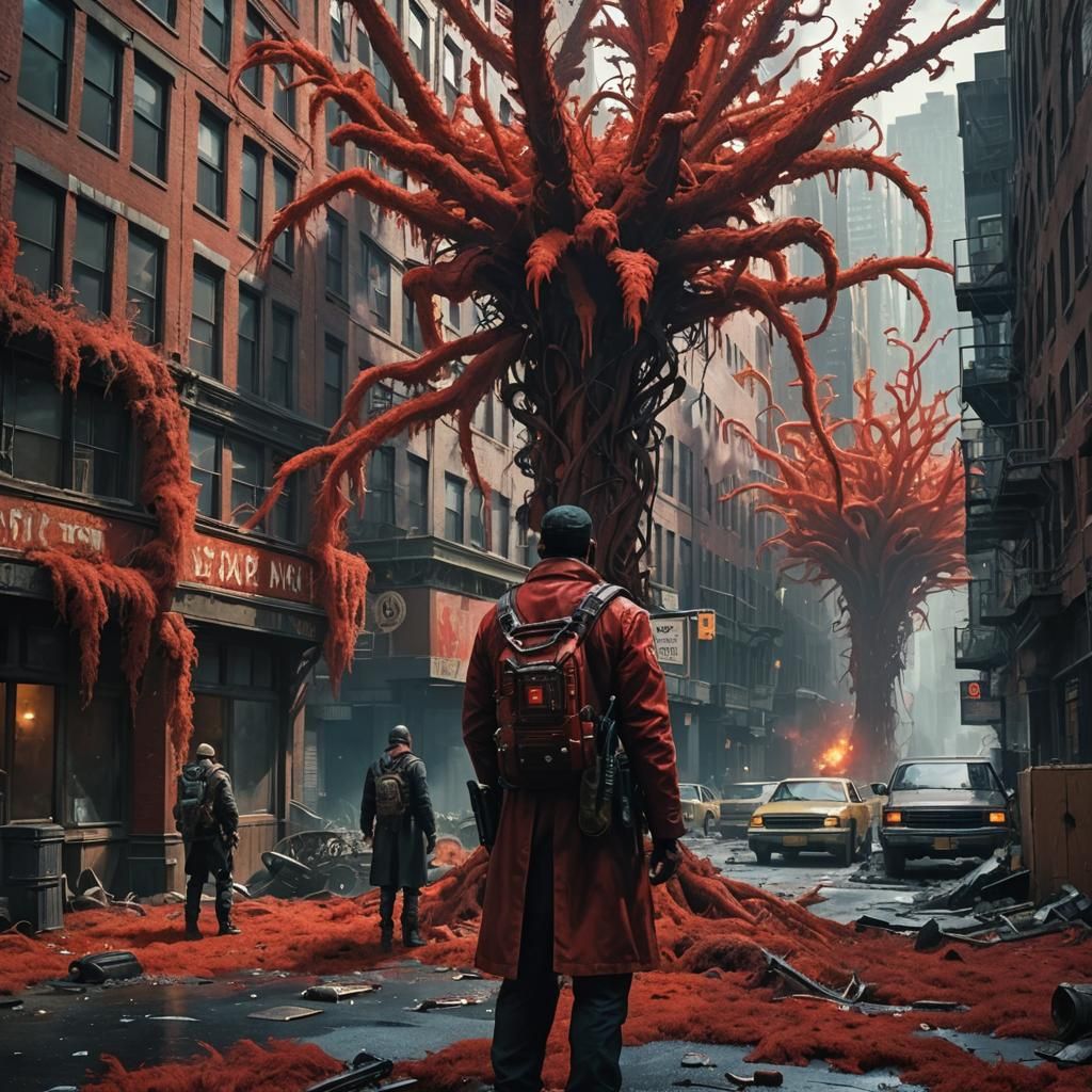 Post-Apocalyptic New York: Red Growth and Alien Enslavement