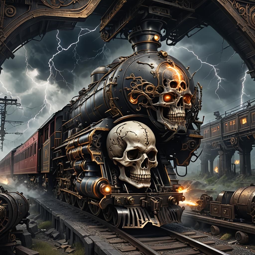 Magnetic Lightning Train with Necromancer Technology