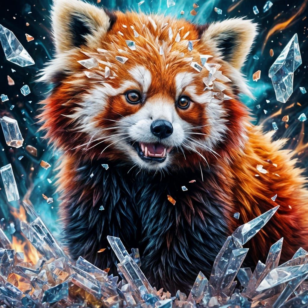 Epic Diamond Red Panda Masterpiece