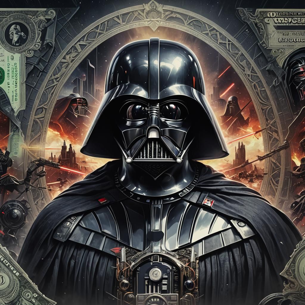 Darth Vader Power Poster Art in Detailed Matte Painting