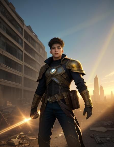 Teenage Boy: Hero of Hope Concept