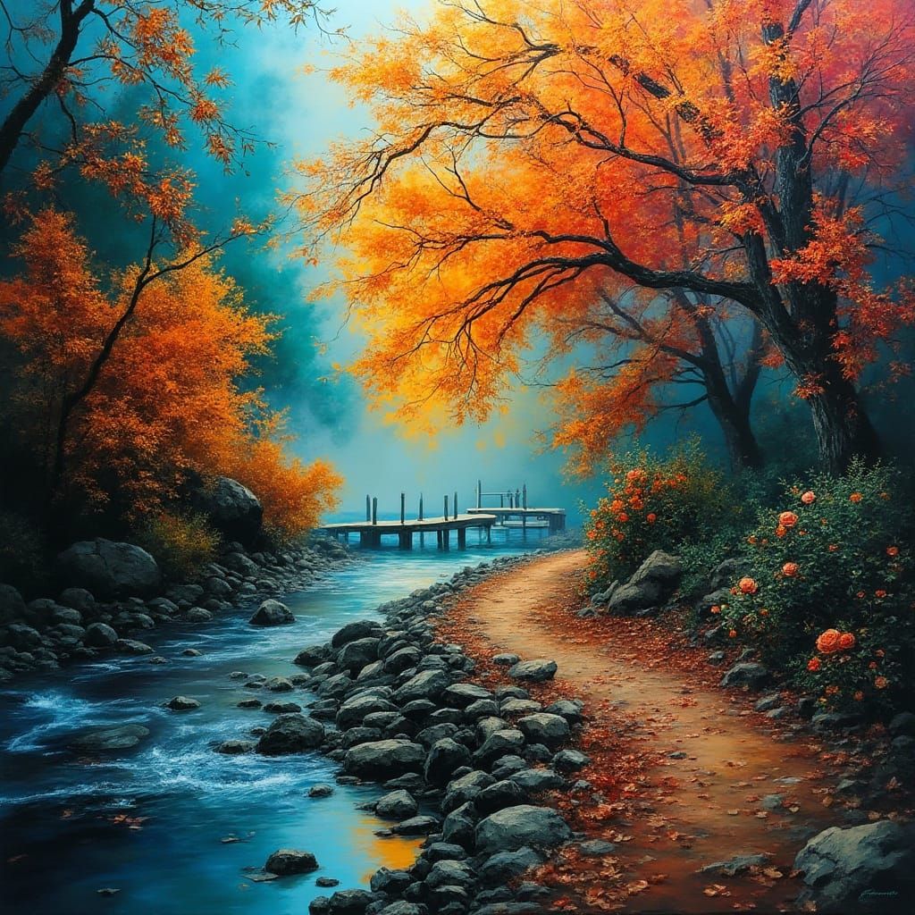 Autumnal Colors of a Forgotten Pier