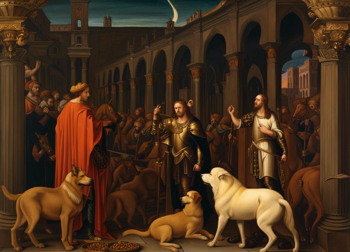 Renaissance hunting party