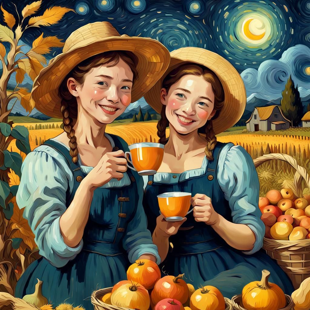 Beauty farmers celebrating a bountiful harvest