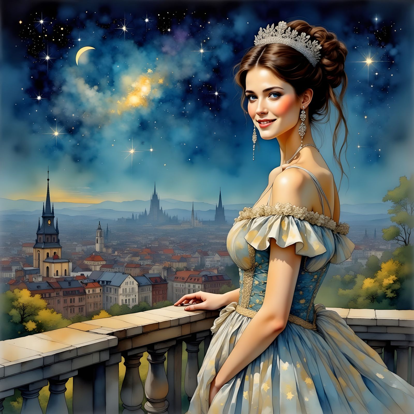 Empress Elisabeth in Rococo Starlight Vienna