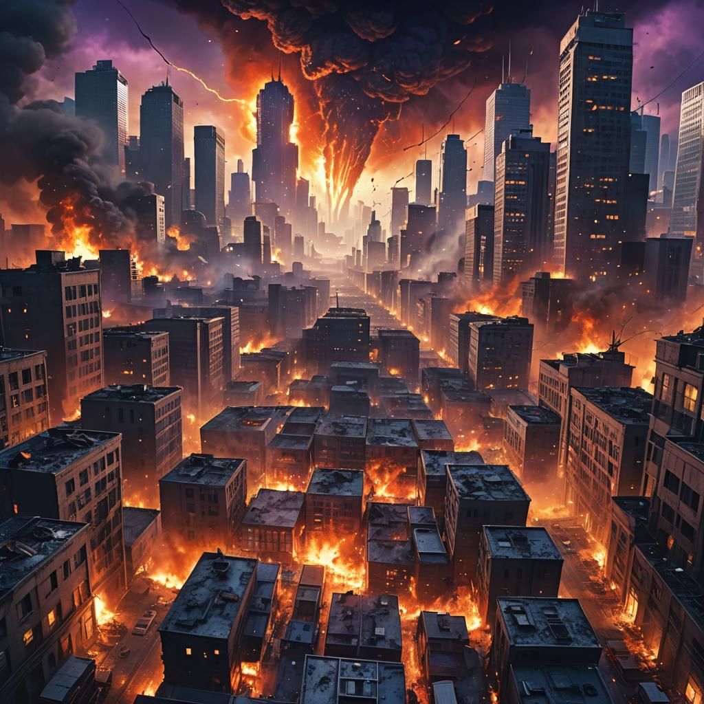 Demonic Alien Invasion in Anime Style