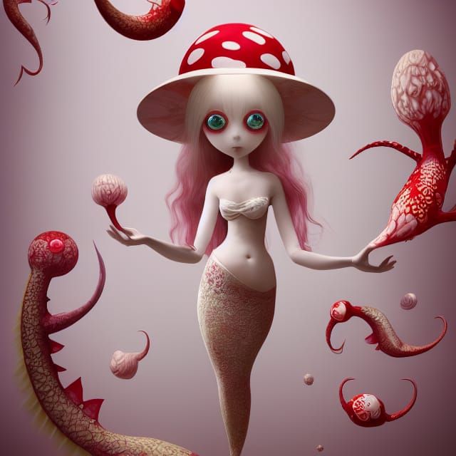 Fly Agaric mermaid