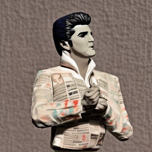 Paper Statue: Elvis (Daily Challenge June 11, 2023)
