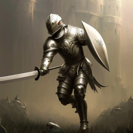 Mouse Knight Battles Crow: Hyperdetailed Digital Art