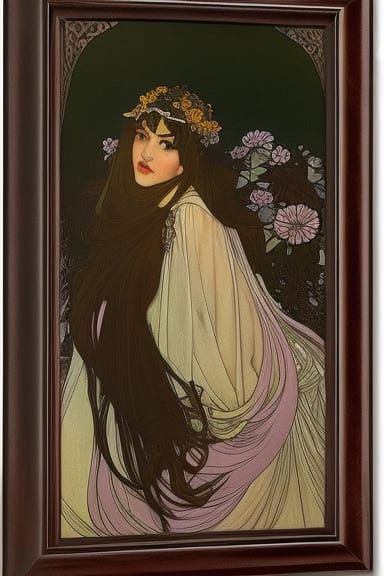Darling Girl in Art Nouveau Style