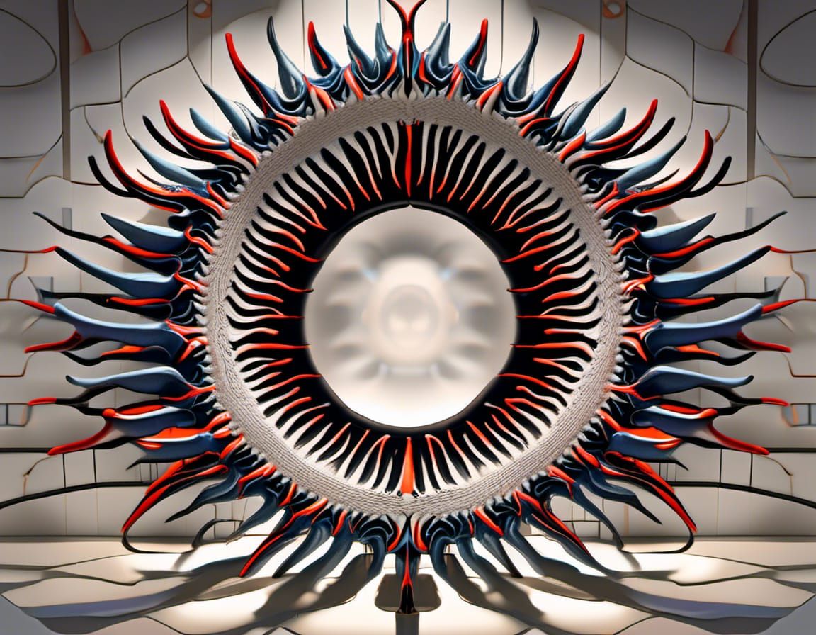 Diabolical Portal Sculpture with Tentacles