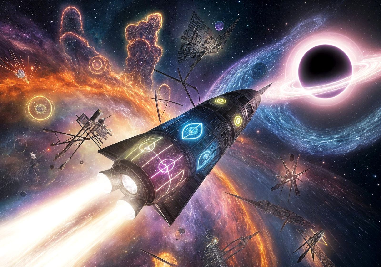 Rocketing to the event horizon