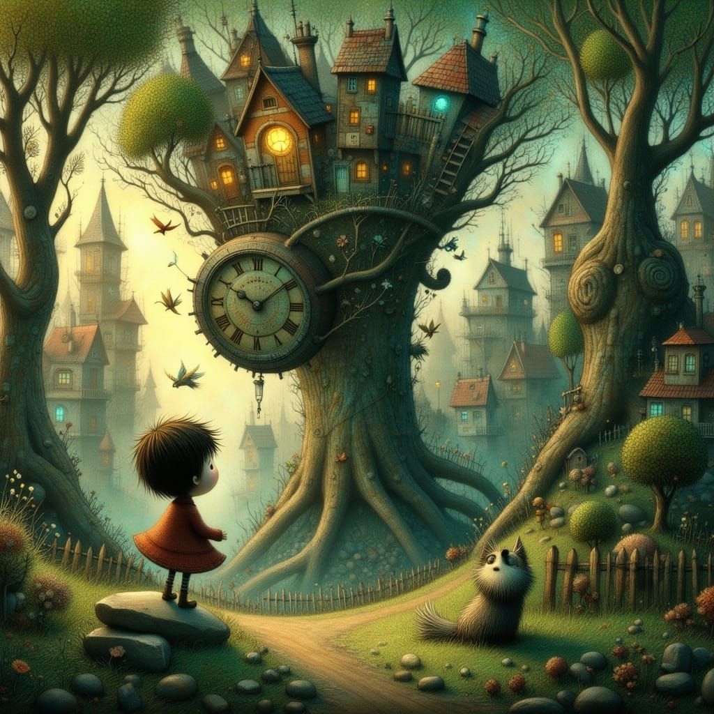 Jungle Engulfs Steampunk Suspension Bridge