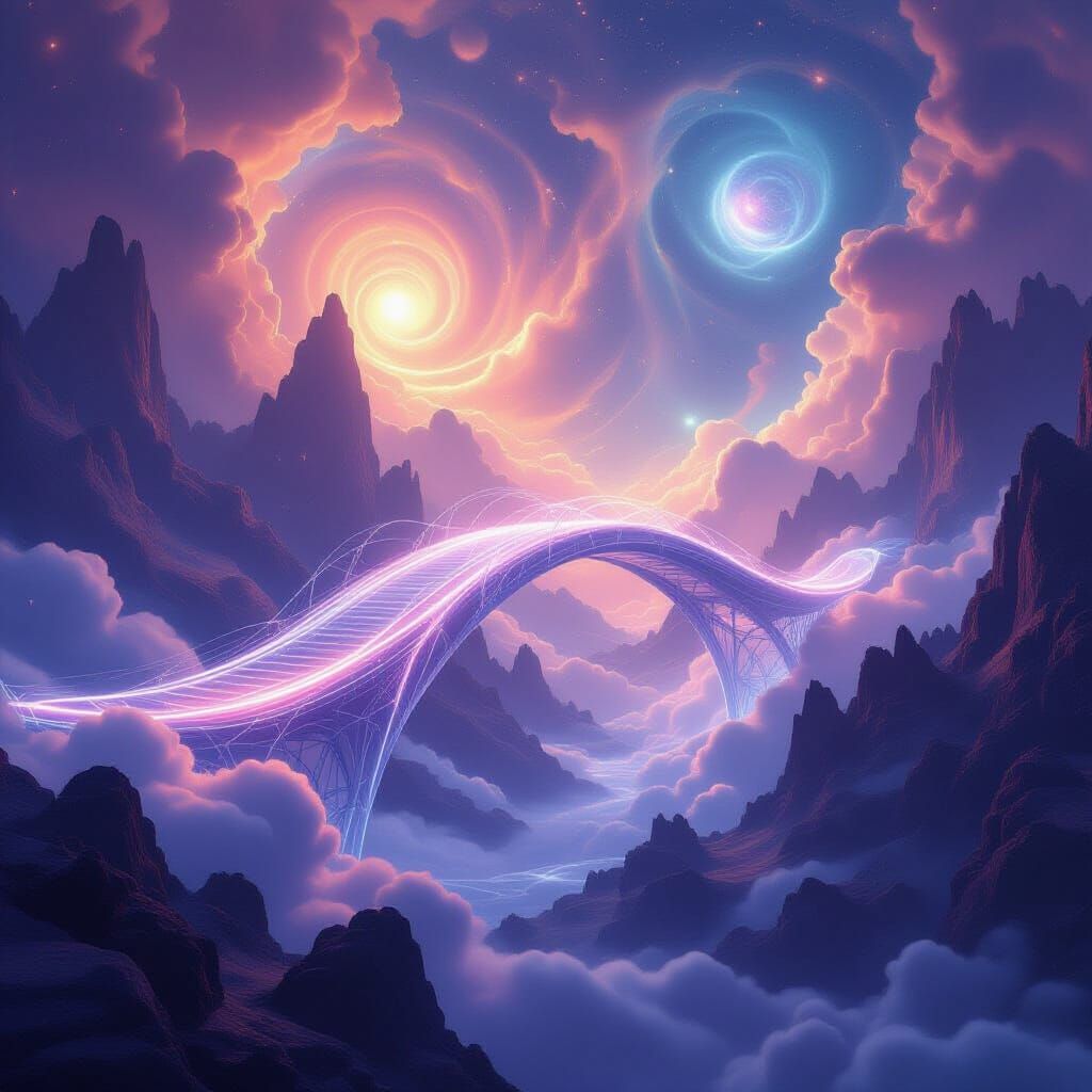 Mystical Energy Bridge Connects Time Realms