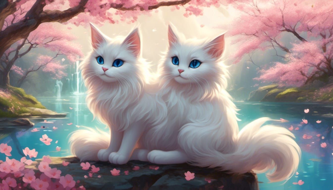 <lora:Soft Vapor Dream:1.0> A cute, furry Cat with large, po...